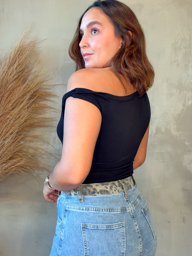 Louise Black Twist Bodysuit