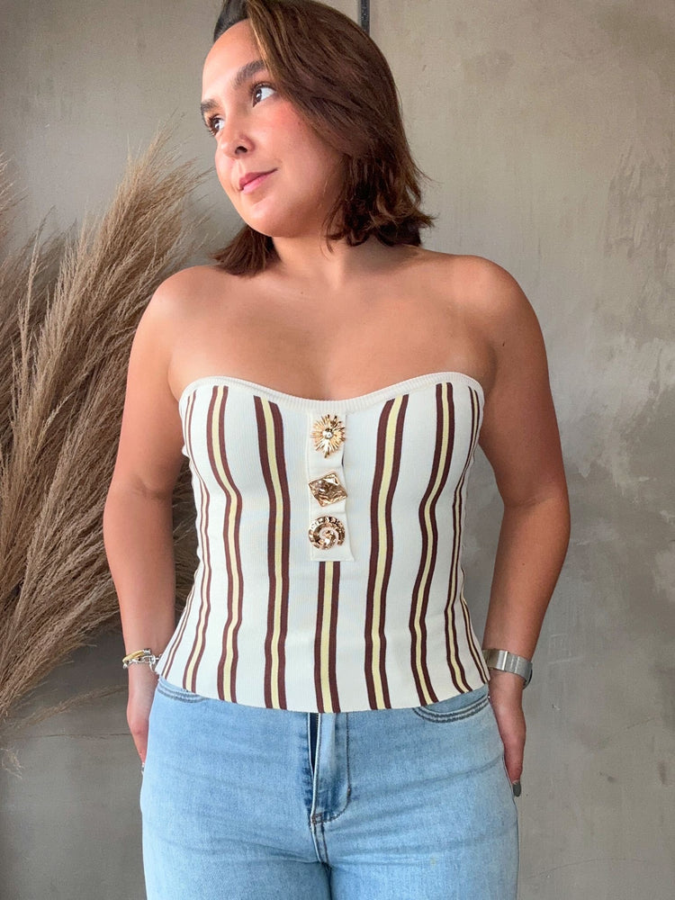 Catalina Striped Tube Top