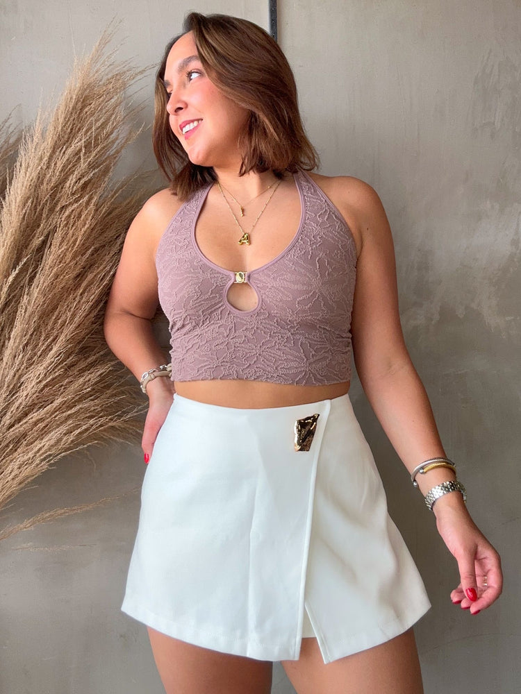 Jonah Mauve Detailed Top