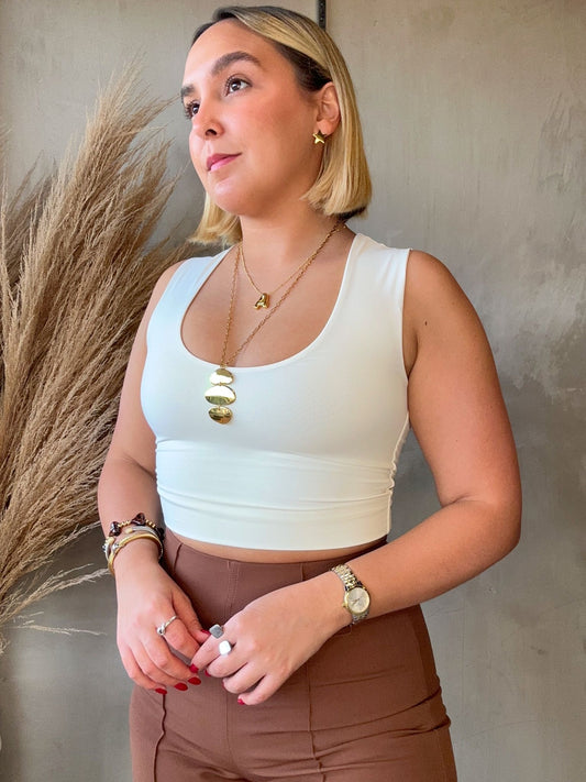 Melinda White Tank Top