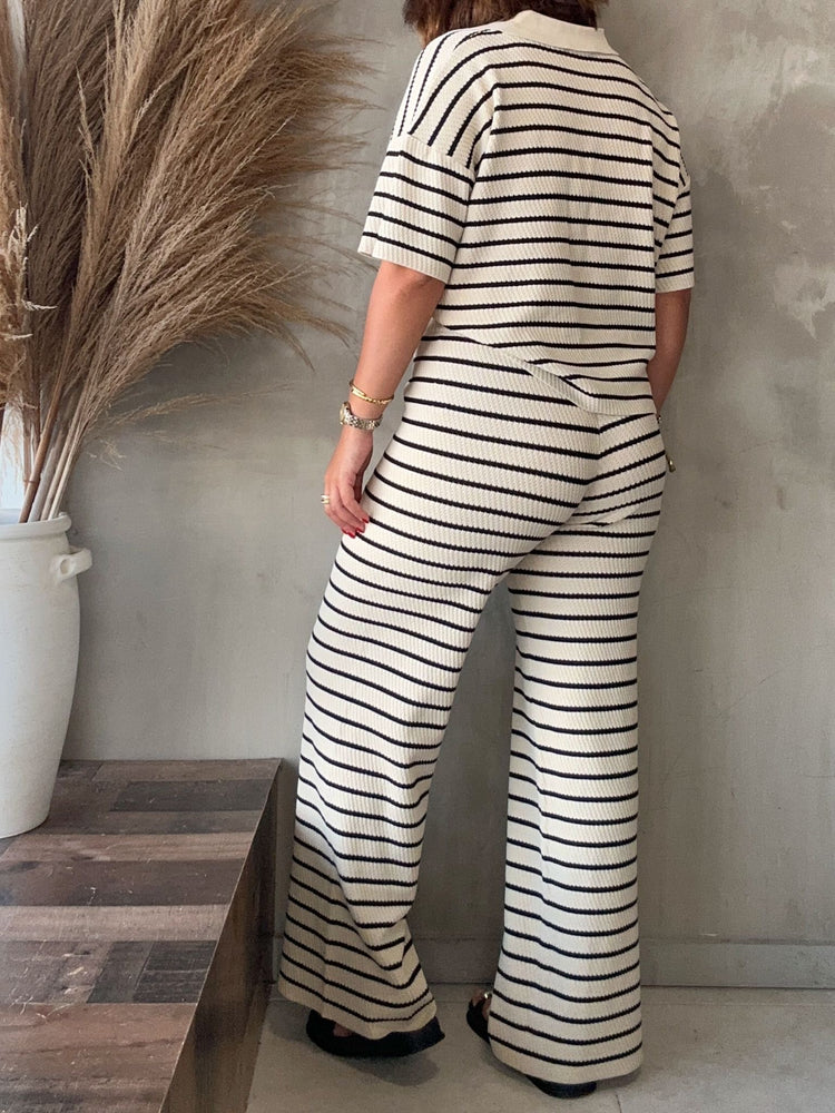 Susana Ivory Striped Set