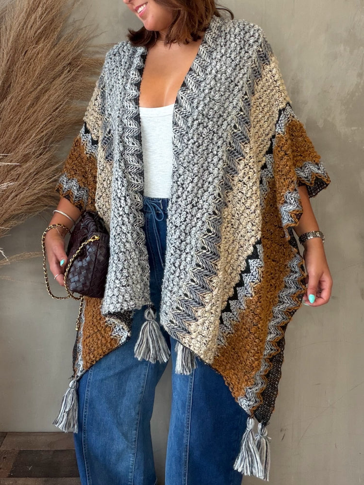 Gia Grey/Coffee Cardigan