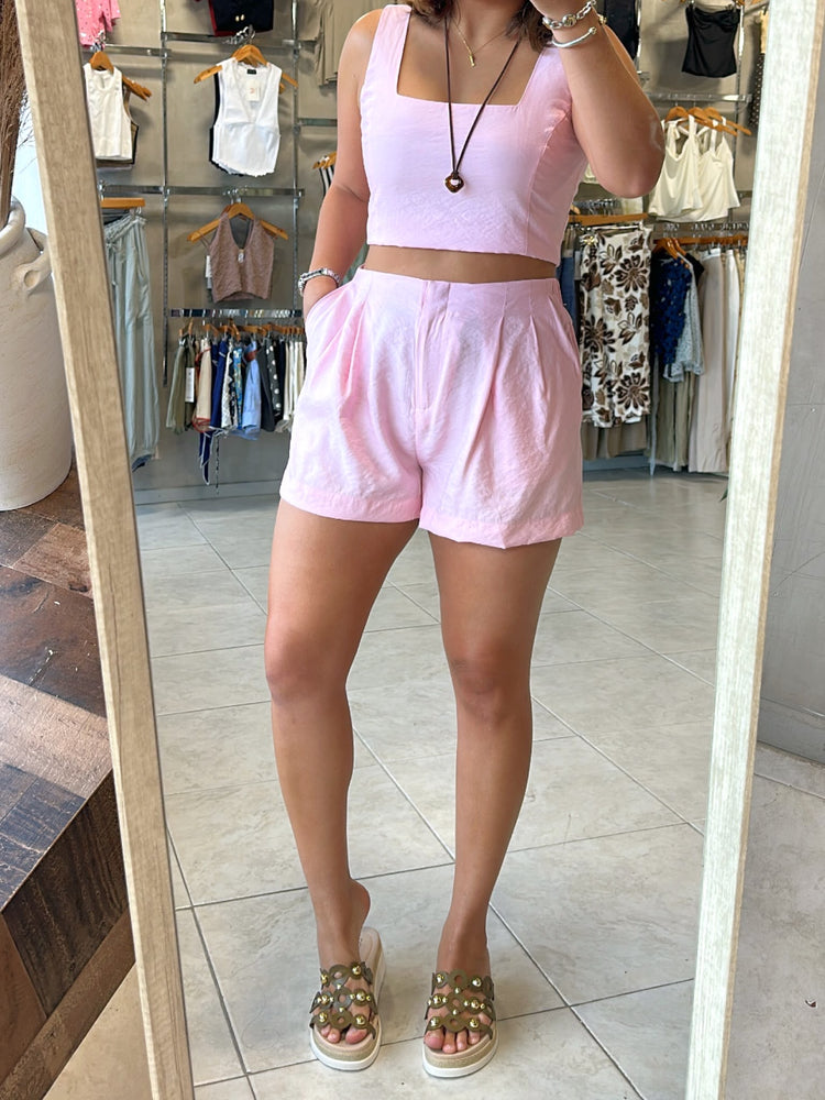 Lucero Pink Top & Shorts Set