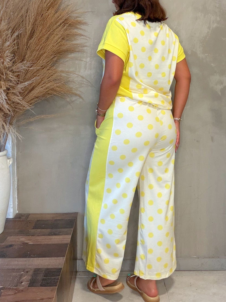 Luca Yellow Polka Dots Set