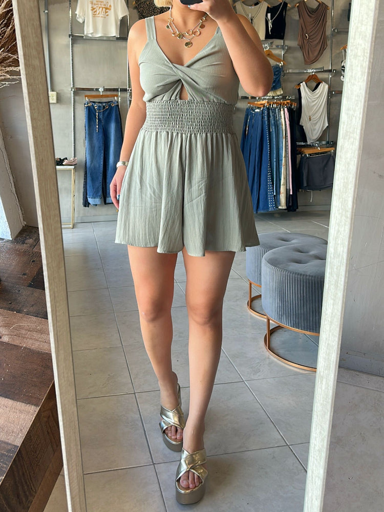 FINAL SALE - Aixia Twist Smocked Romper