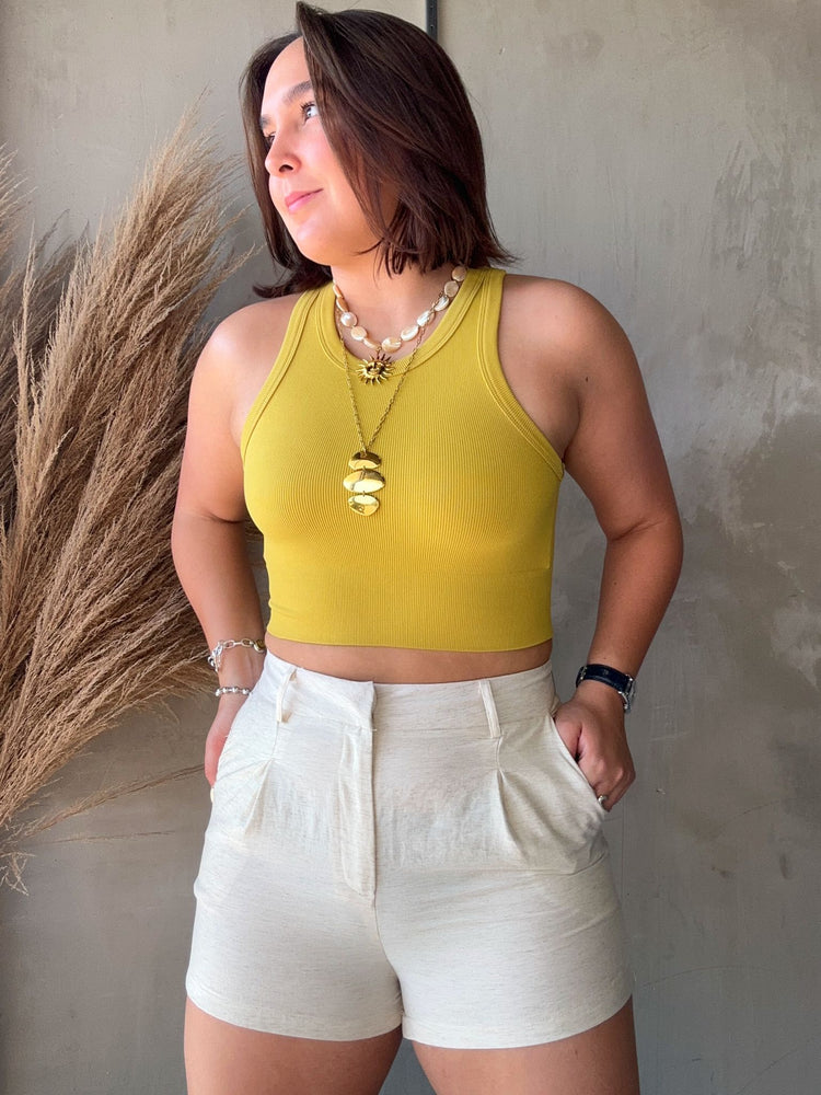 Jasmine Beige Linen Pants