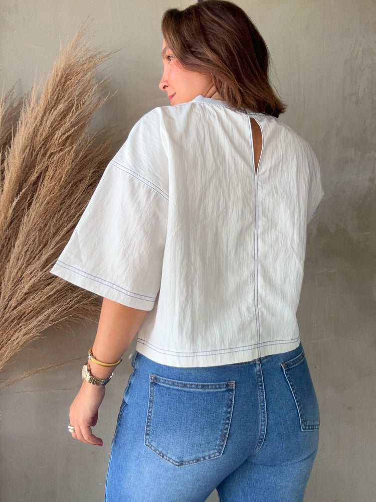 Fatima Stitch Detail Top