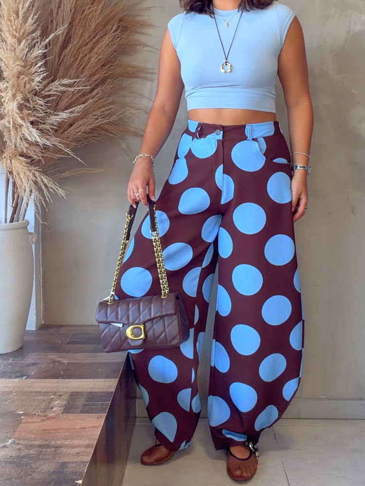 Marjo Brown/Blue Polka Jean