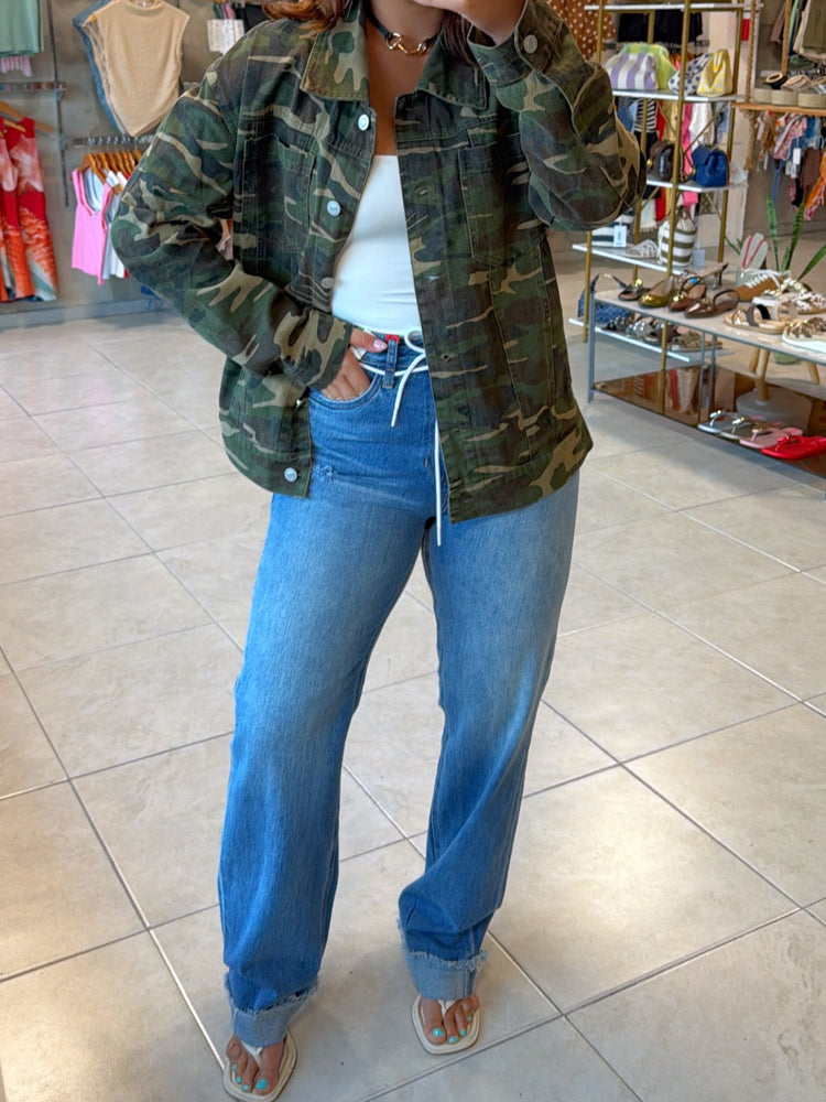 Camo Denim Jacket