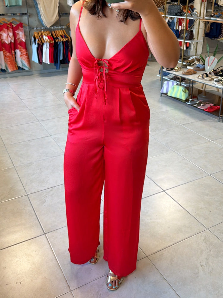 Scarlett Red Jumpsuit