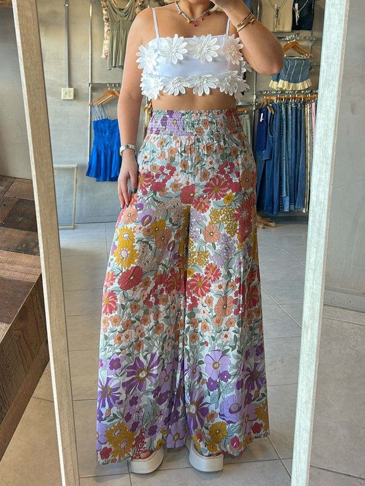 Barbara White Floral Top