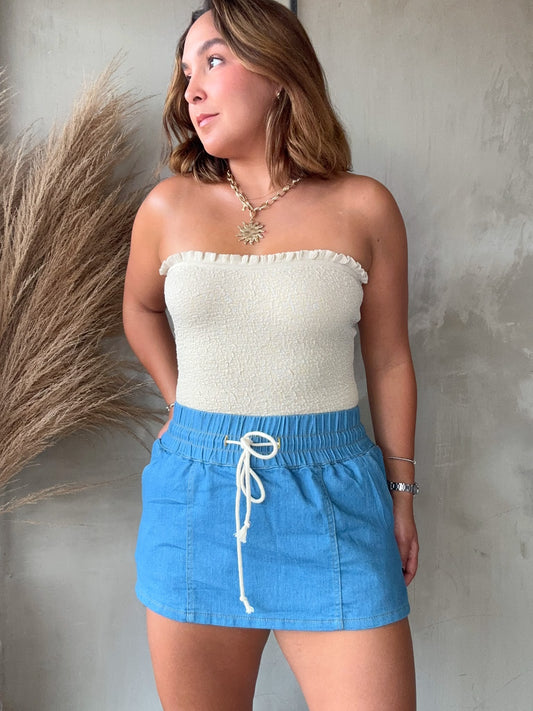 Essie Blue Denim Skort