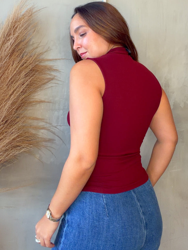 Isabelle Burgundy Top