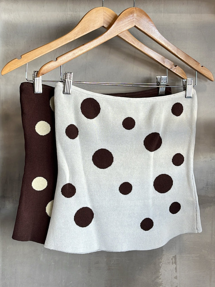 Jen Brown Polka Dots Top