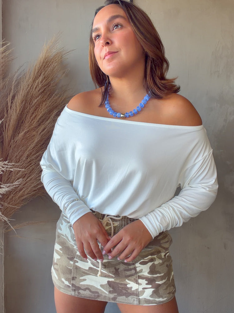 Hera White Off Shoulder Top