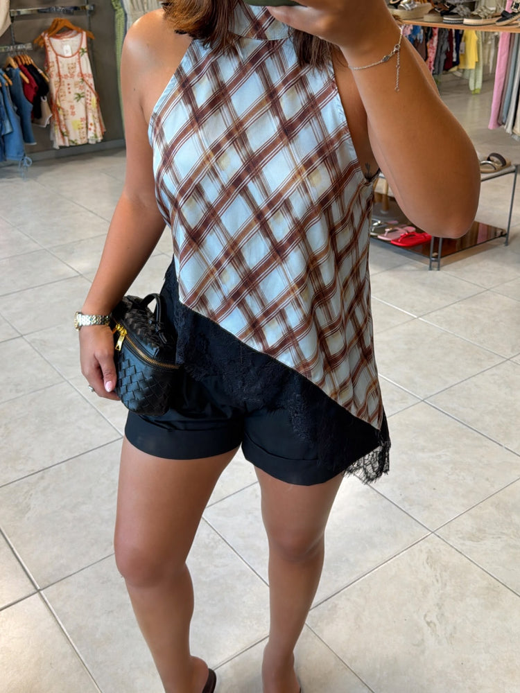 Celeste Plaid Blouse
