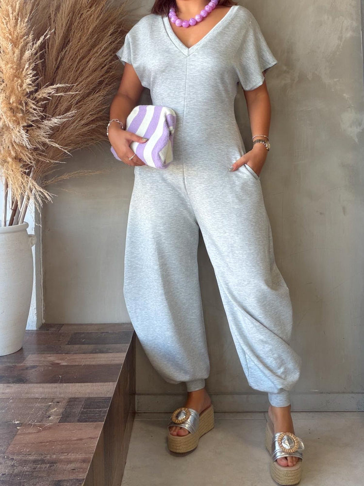Beatriz Grey Comfy Jumpsuit