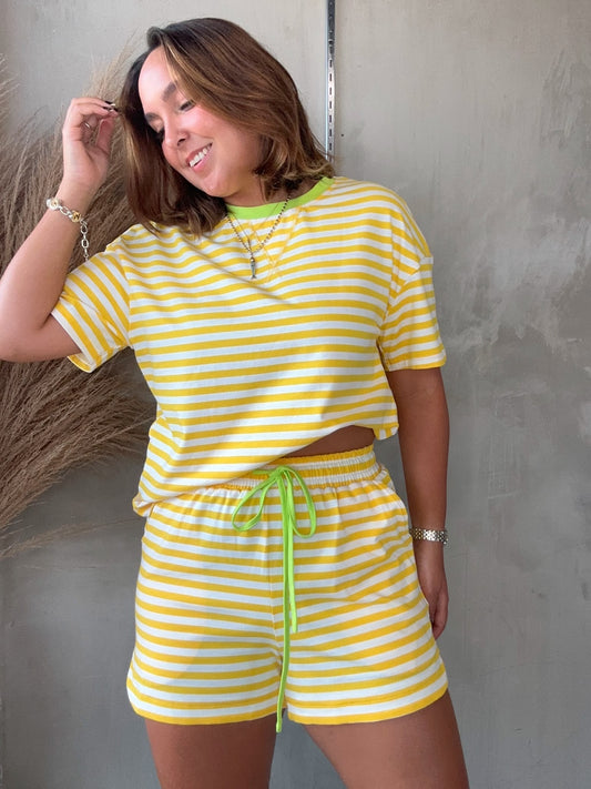 Yellow Stripes Comfy Set