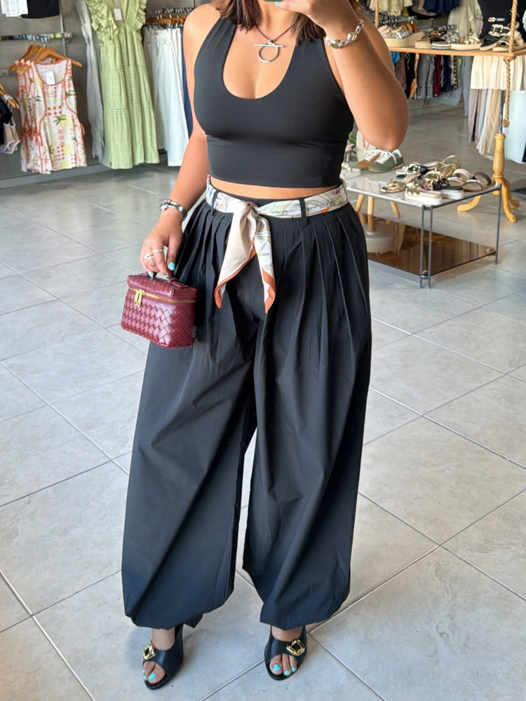 Nina Black Halter Top