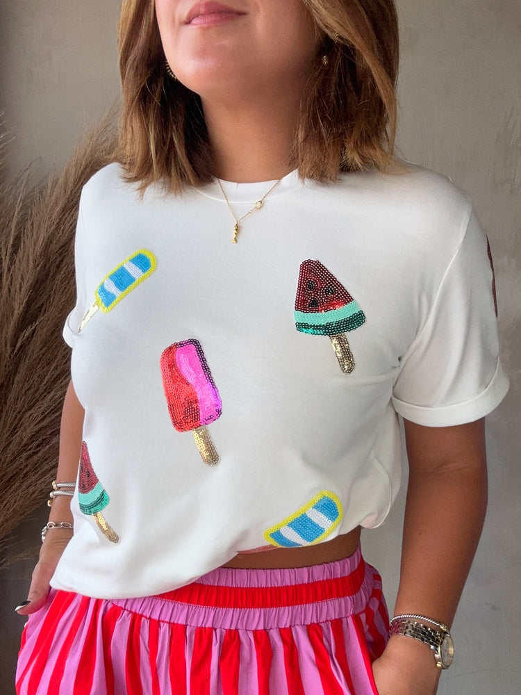 Popsicle Sequin Tee