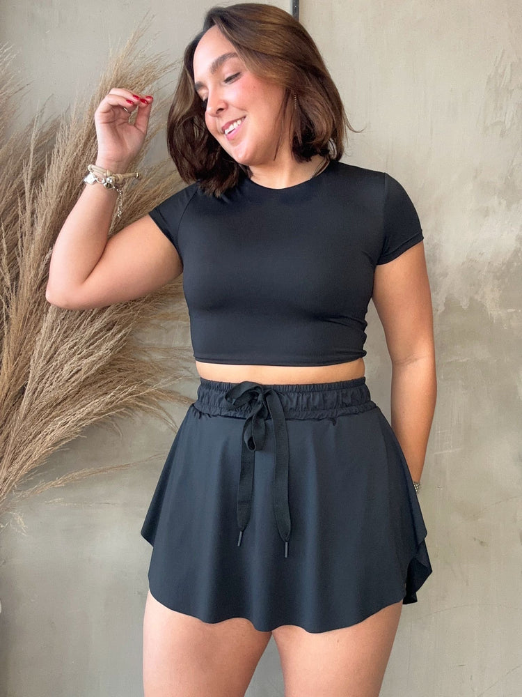 Patty Black Active Skort