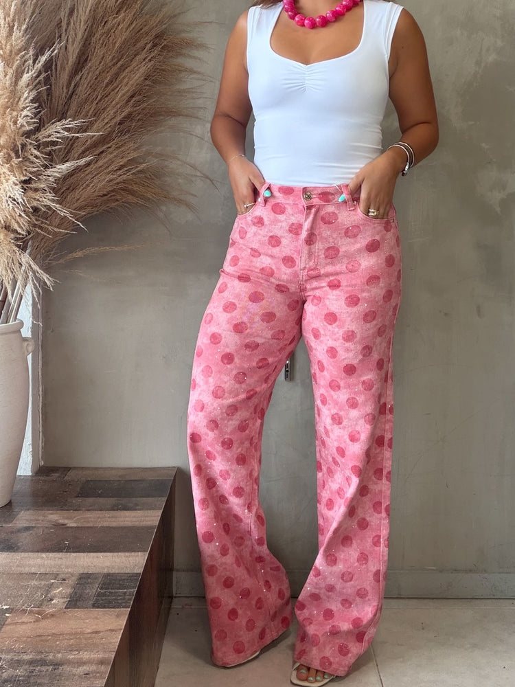 Polka Dots Pink Jean