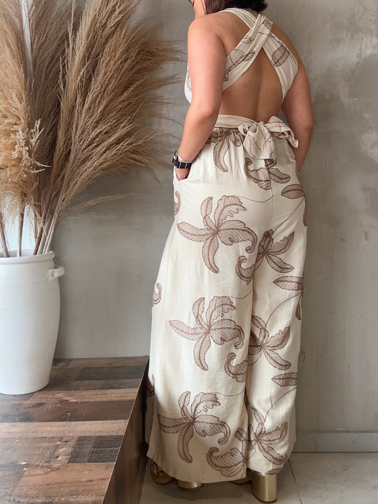Rocio Leaf Printed Jumpsuit