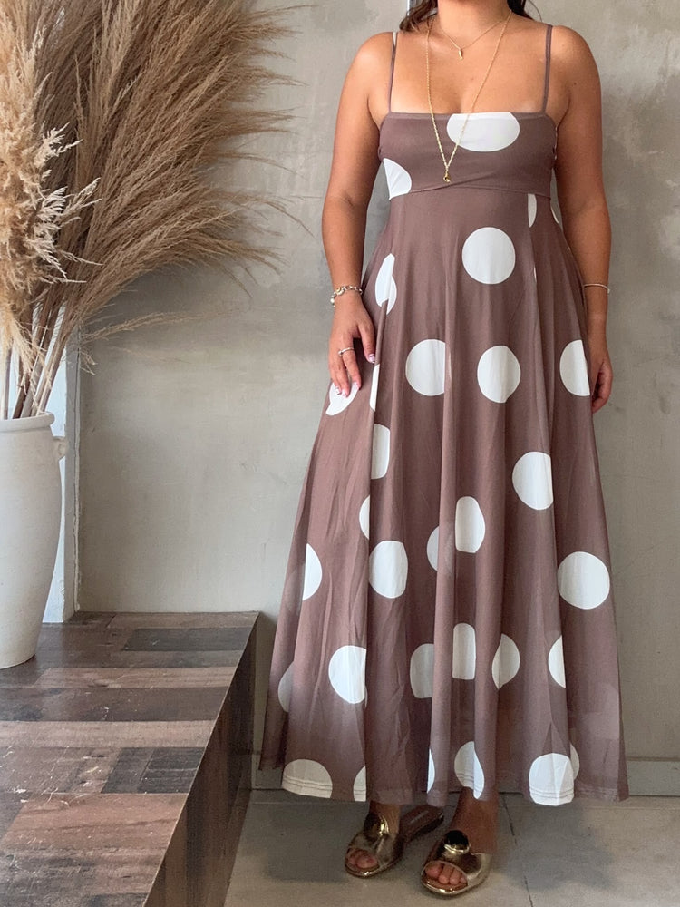 Poppy Mesh Polka Dots Dress