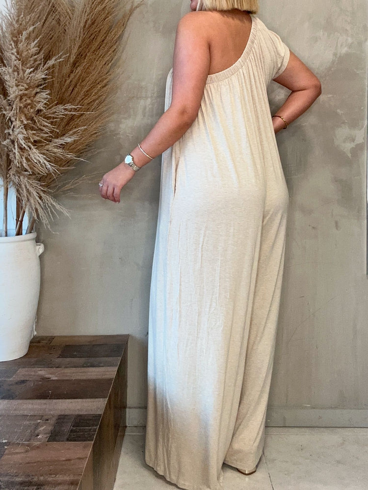FINAL SALE - Beige Jumpsuit