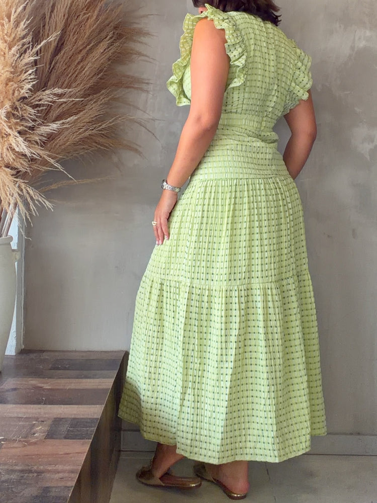 Marie Ruffle Maxi Dress