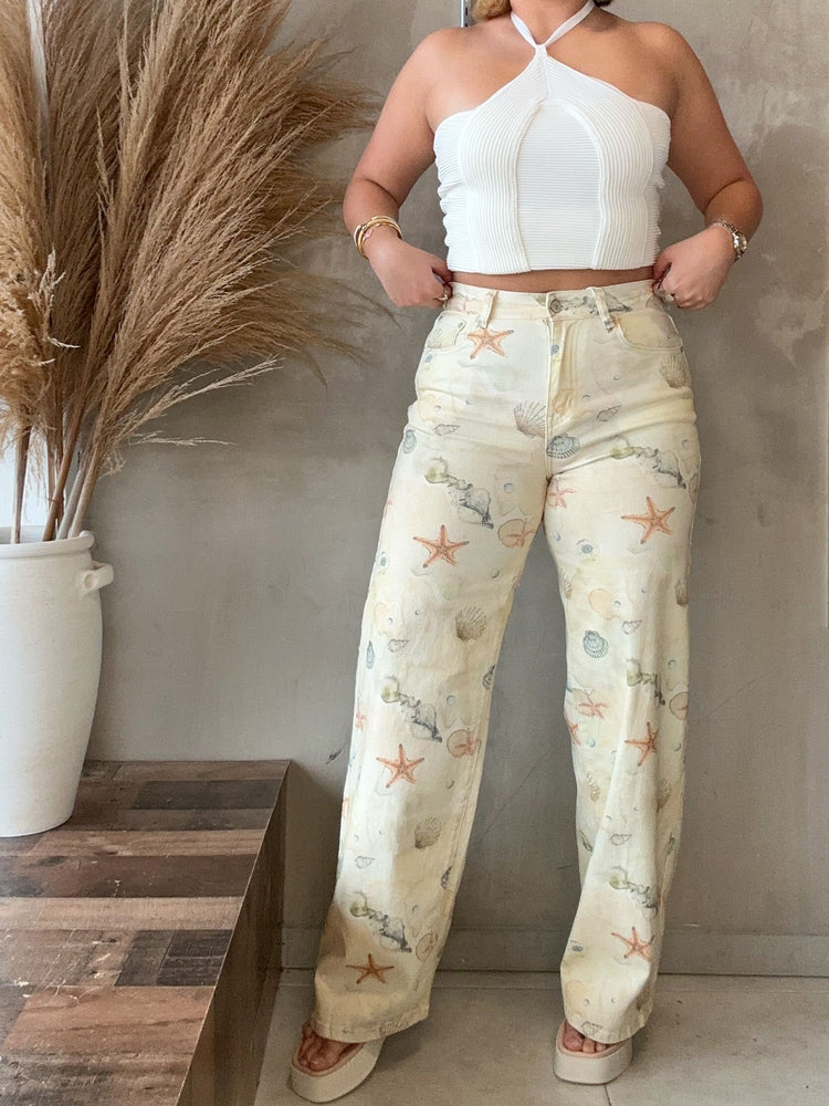 Perla White Textured Top