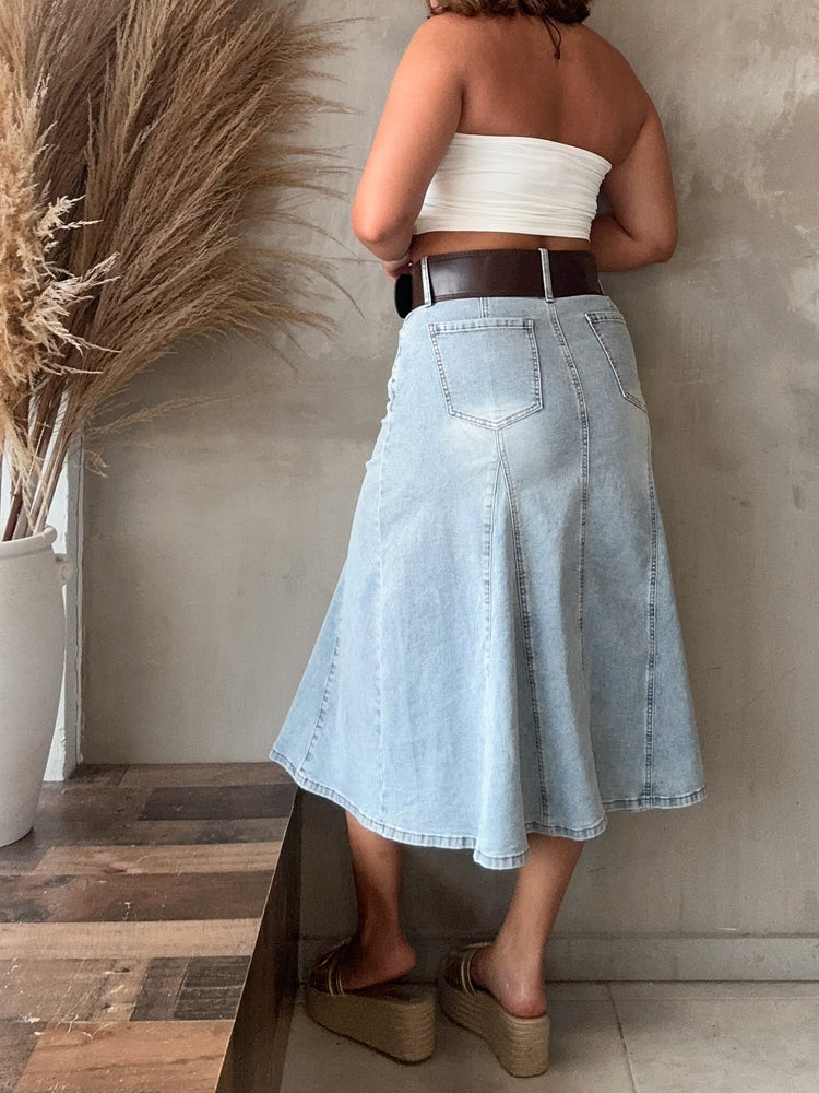 Faith Denim Skirt (includes belt)