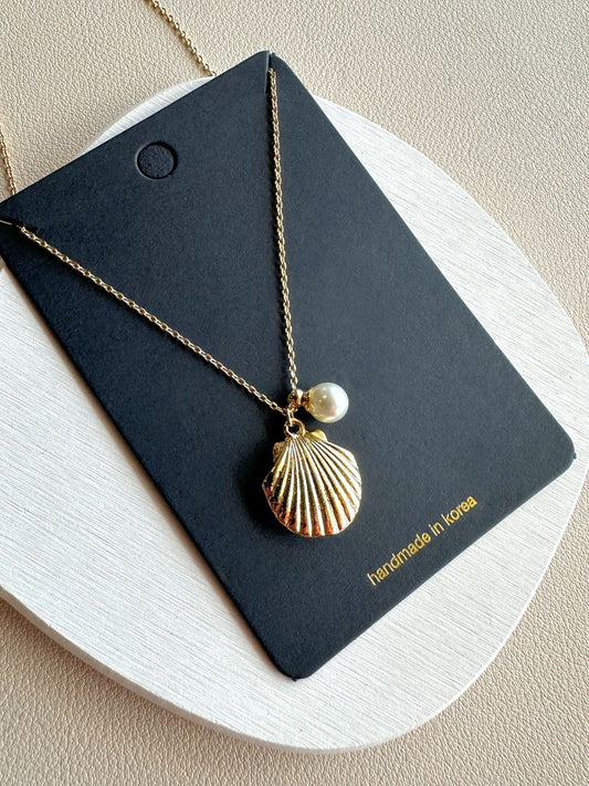 Shell Brass Necklace