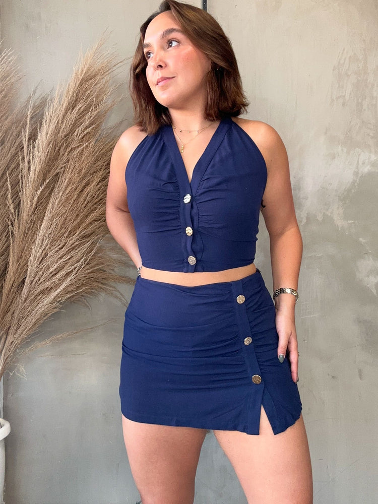 Alma Top & Skort Navy Set