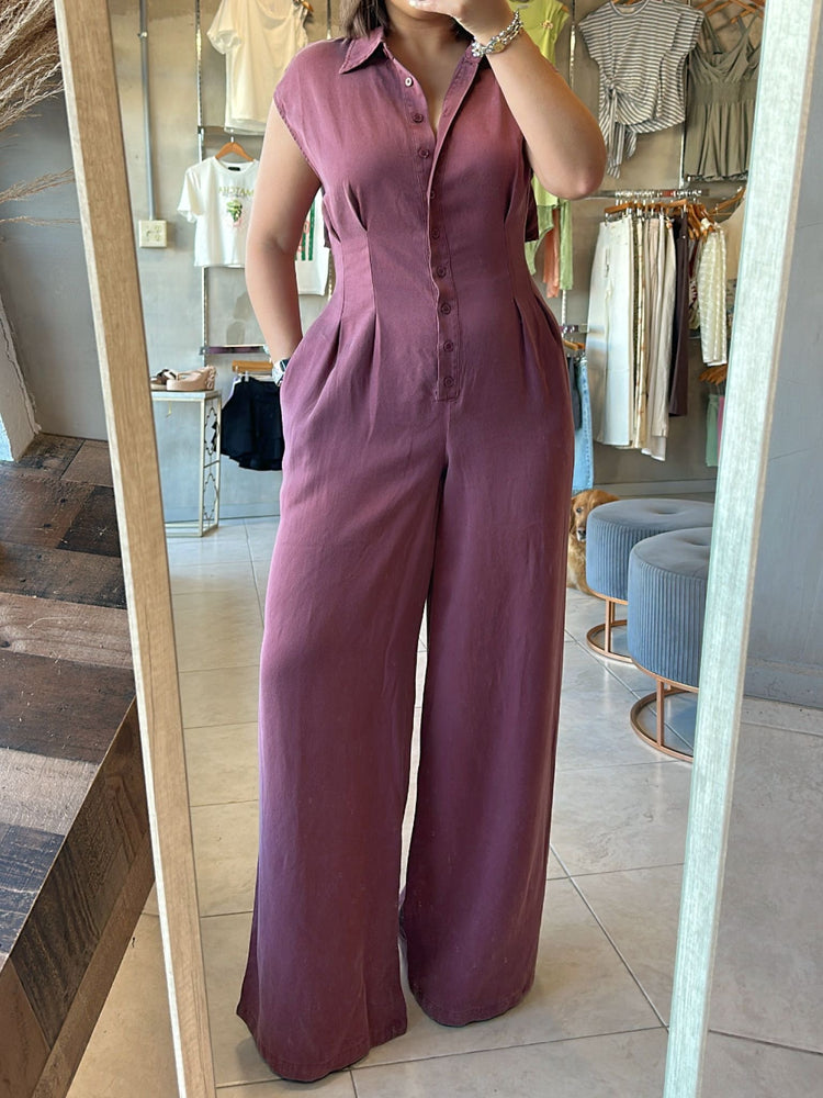 Azalea Denim Jumpsuit