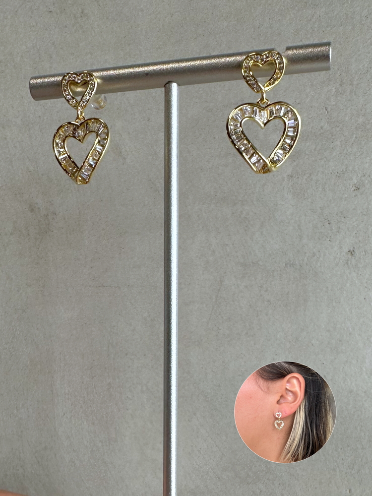 Crystal Heart Earrings