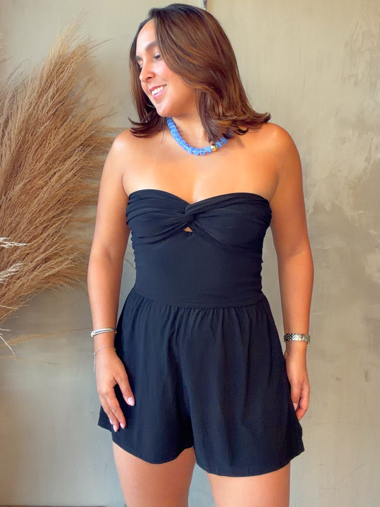 Francis Black Twist Romper