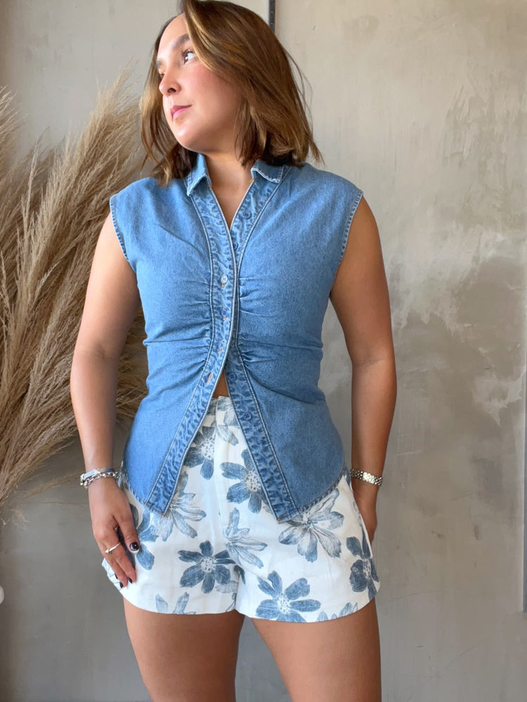 Victoria Denim Top