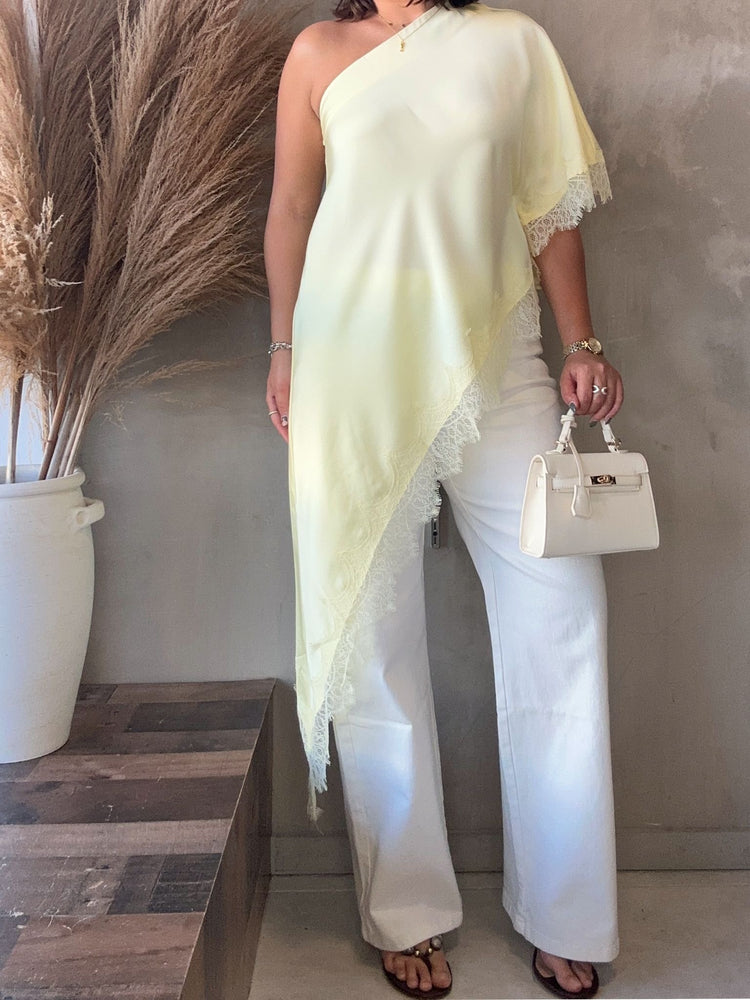 Camilla Yellow Lace Top
