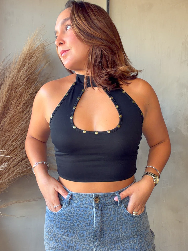 Ivy Black Halter Top
