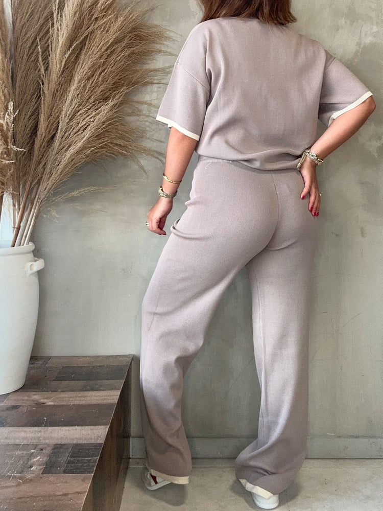 Noelia Taupe Knit Set