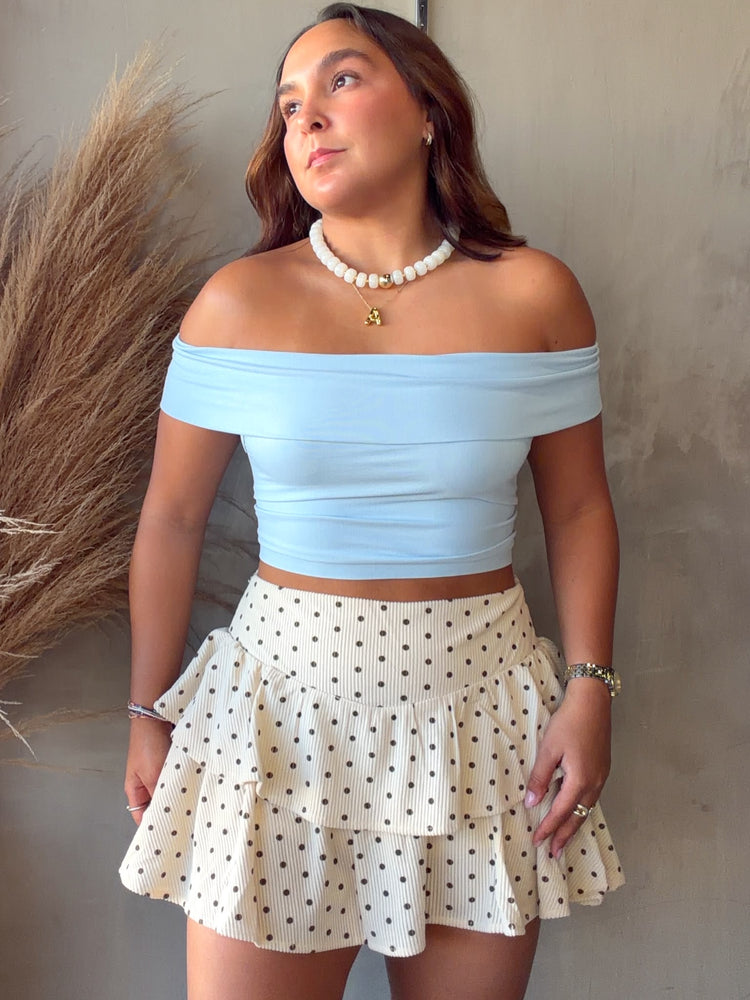 Zoe Corduroy Polka Dots Skort