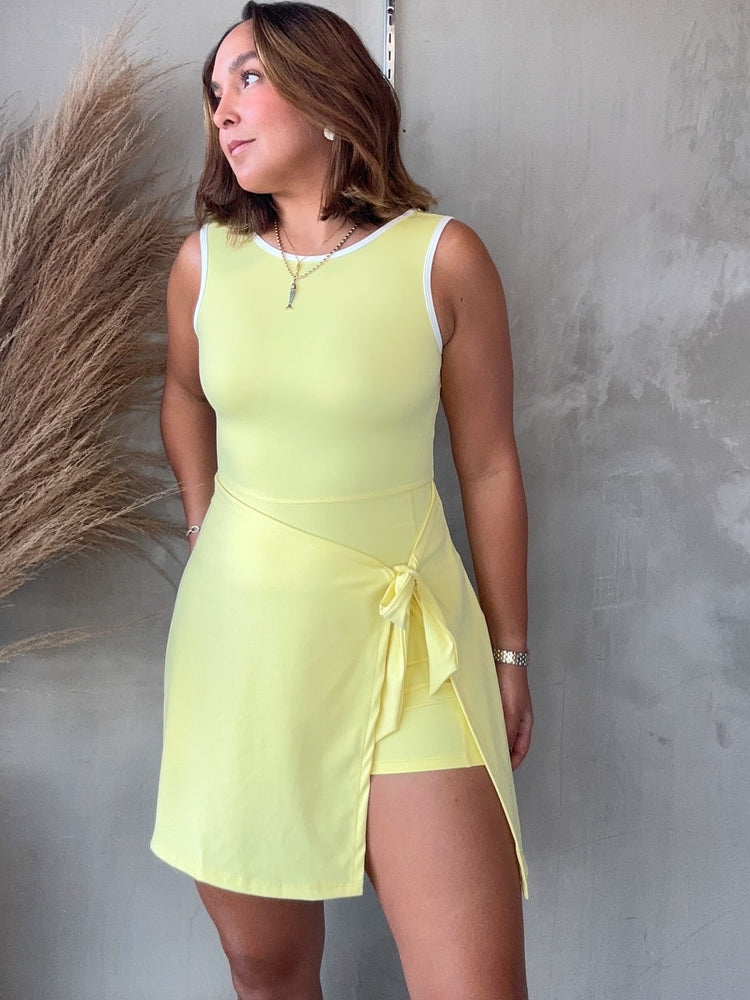 Natalia Yellow Active Romper