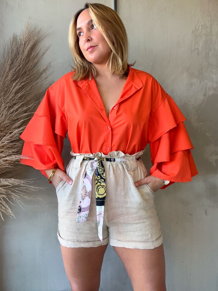FINAL SALE - Sienna Linen Beige Short