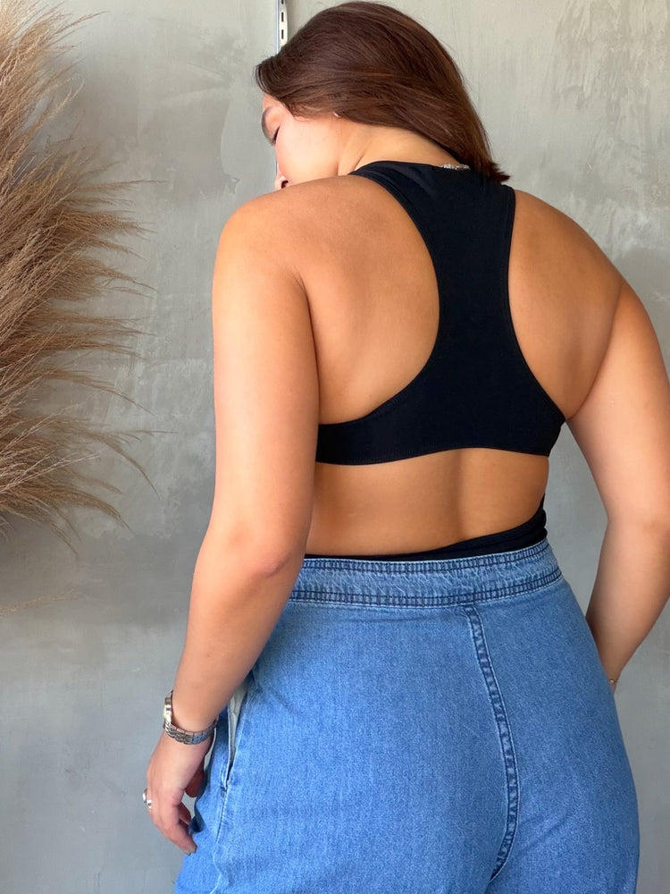 Mercedes Black Cut Out Bodysuit