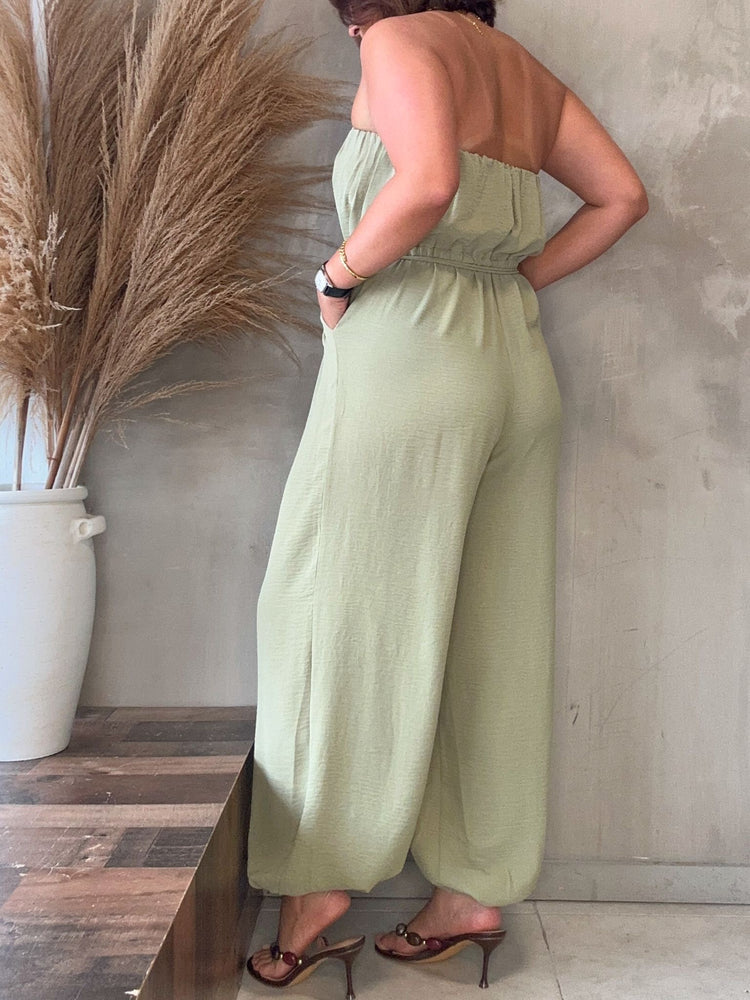 Addy Olive Jumpsuit