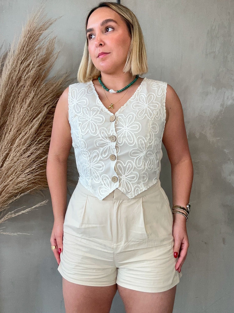 Patty Floral Vest Romper