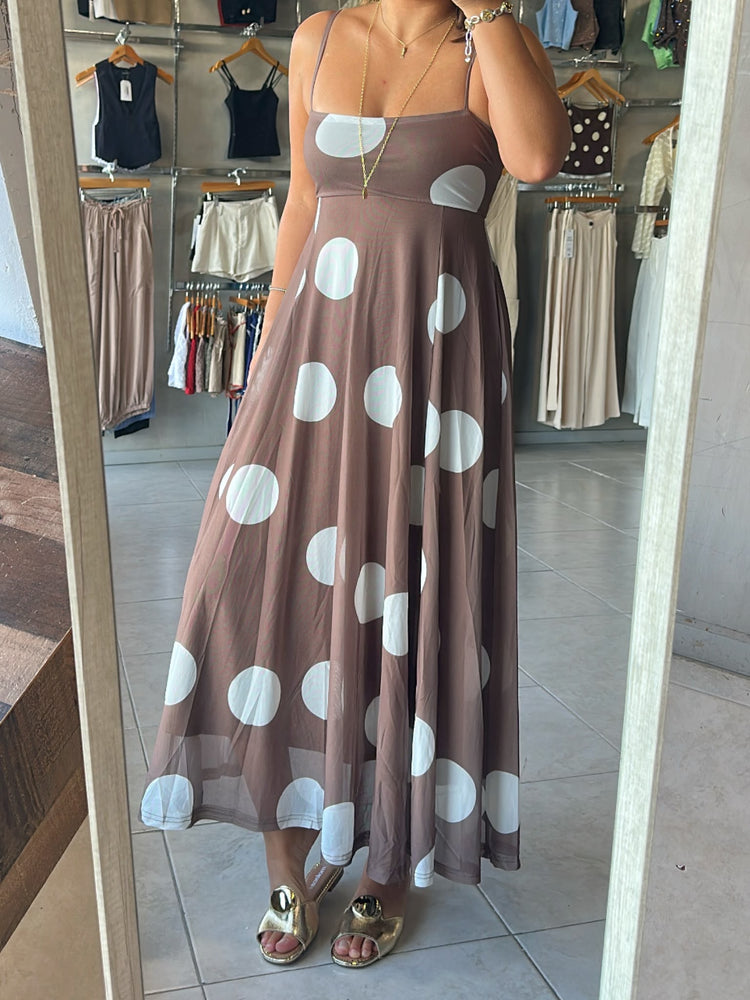 Poppy Mesh Polka Dots Dress