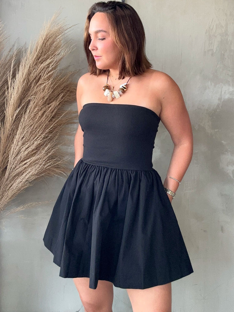 Ximena Black Tube Dress