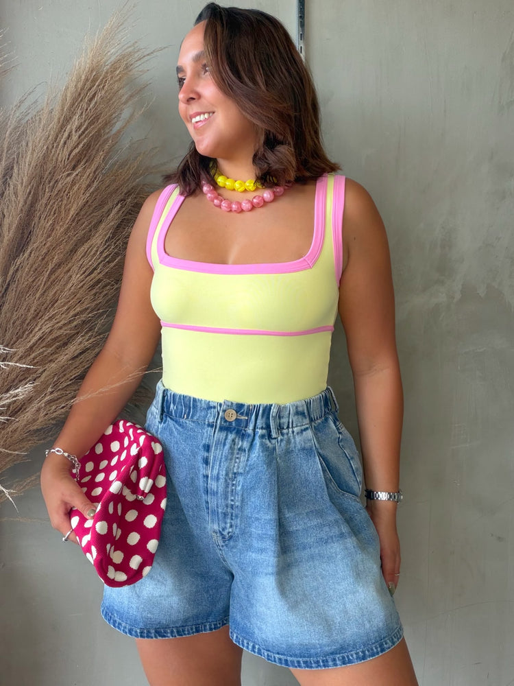 Mila Yellow/Pink Bodysuit